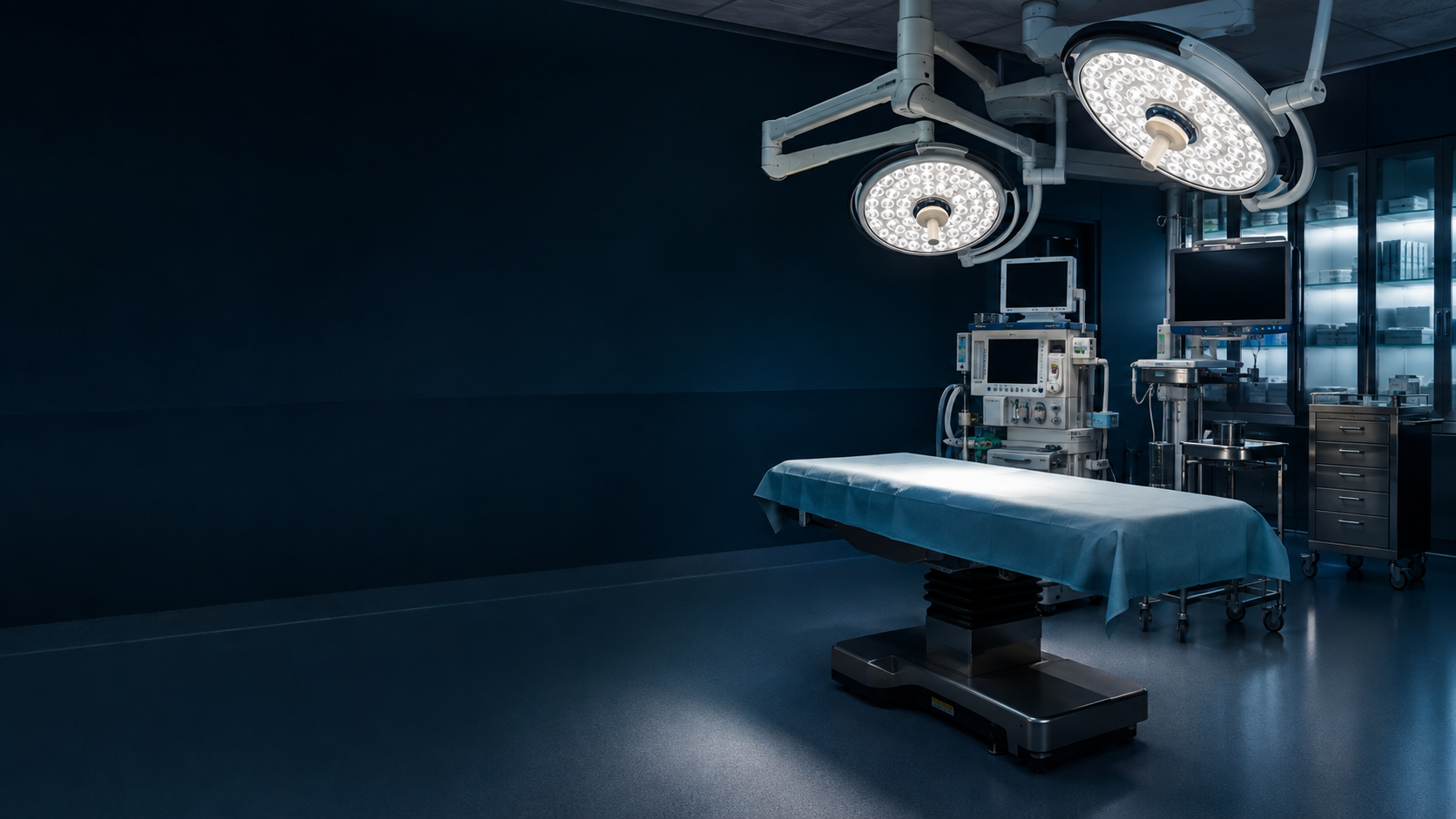 A modern operating room prepared for surgery
